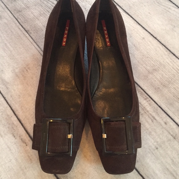 Prada Shoes - Prada Women's Heels, Size 39 or 9, Brown Suede